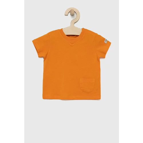 United Colors Of Benetton Dječja pamučna majica kratkih rukava boja: narančasta