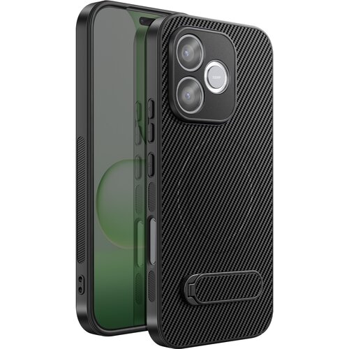 AVIZAR Torbica za Honor 600 Lite karbonski učinek z MagSafe/Qi2 stojalom, Črna, (5000274453) Cene