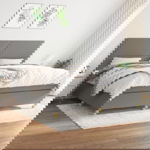 The Living Store Box spring postelja z vzmetnico temno siva 180x200 cm blago - Box Spring Postelja, (21516045) Slike
