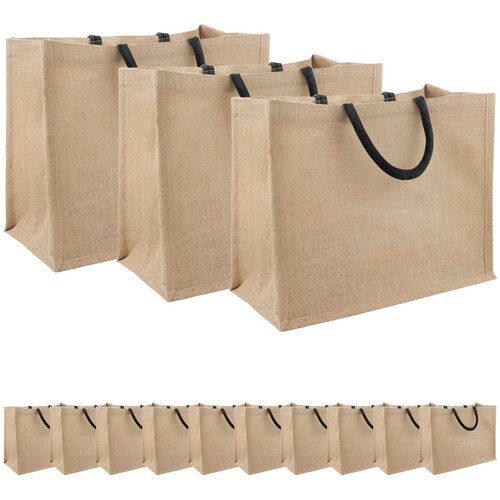  Torbe od jute 50 Prirodna i crna 42 x 33 x 19 cm 100% Jut Cijene