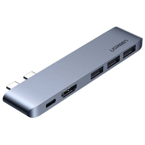 Ugreen 60559 priključna stanica i replikator porta za prijenosno računalo USB 3.2 Gen 1 (3.1 Gen 1) Type-C Srebro Slike