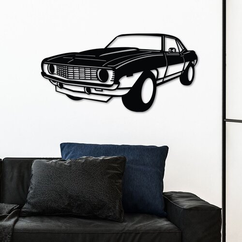 Wallity Zidna dekoracija Chevy Camaro Yenko, 60 x 30 cm, Crna Cene