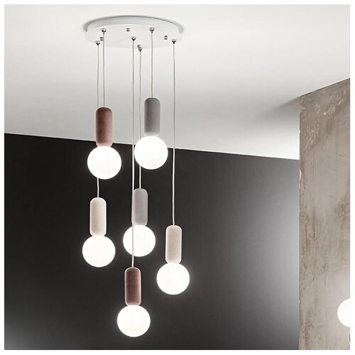  Ondaluce - Visilica na sajli ROCK 6xG9/7W/230V, &Oslash; 35 cm beton/smeđa/siva/bela Cene