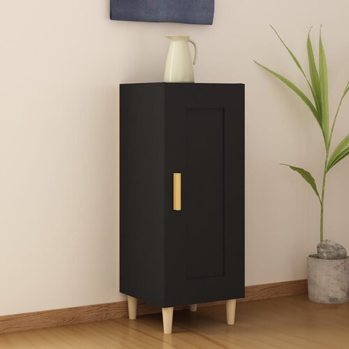 The Living Store Komoda črna 34,5x34x90 cm inženirski les - Komoda, (21663353) Slike