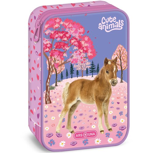 Ars Una Cute Animals večnadstopenjski peresnik z motivom konj 15,5x22,5x4,5 cm Cene