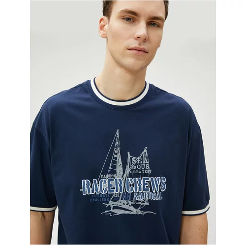 Koton T-Shirt - Navy blue - Loose