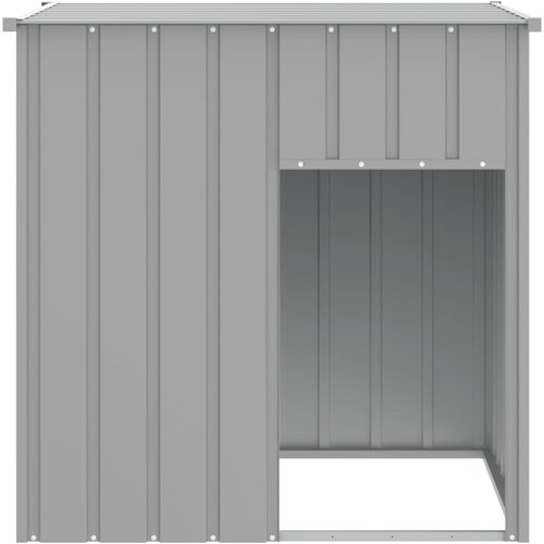  Kućica za pse s krovom svijetlosiva 110x103x109 cm pocinčani čelik Slike