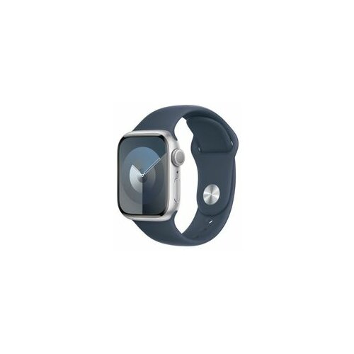 Apple watch S9 gps mr913se/a 41mm silver alu case w storm blue sport band - m/l, pametni sat Slike