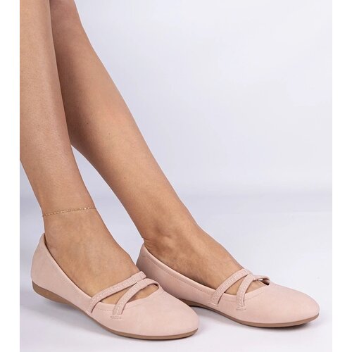D/CEO marka niezdefiniowana Pink women's ballerinas made of matte eco-leather Baronna Cene