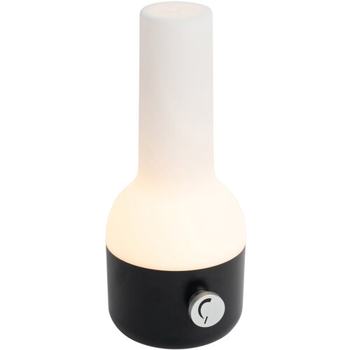 QAZQA Buiten tafellamp zwart met wit incl. LED oplaadbaar IP44 - Haard Cene