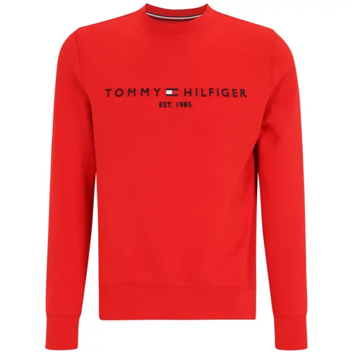 Tommy Hilfiger Sweater majica vatreno crvena / crna / bijela