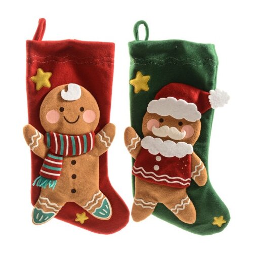 Viter novogodišnja božična čarapa gingerbread 25x47cm ( 35824 ) Cene