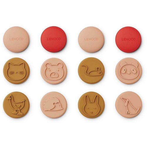 Liewood set 8 žigov iz silikona earl tuscany rose multi mix Slike