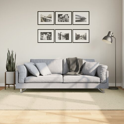 VidaXL Tepih HUARTE kratkih vlakana mekani i perivi krem 160 x 230 cm Slike