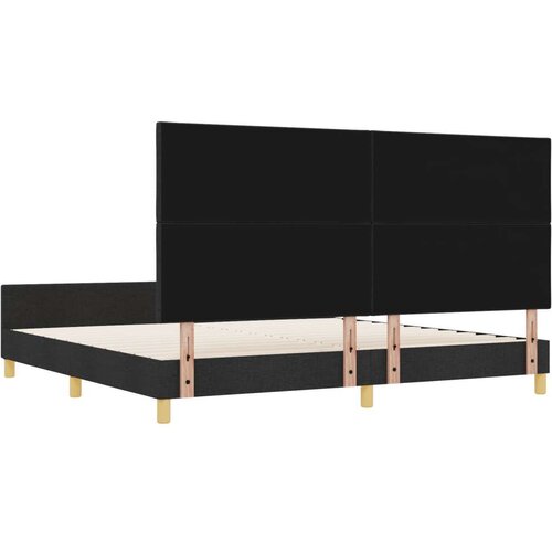 VidaXL Crni Krevet 200x200 cm od Tkanine Slike