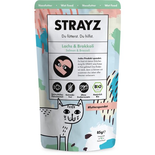  STRAYZ BIO Pouch 6 x 85 g - Bio losos i bio brokula Cijene