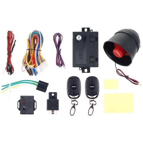 Amio CA14 univerzalni auto alarm s 2 daljinska upravljača &amp;ndash; 12 V, 433 MHz Slike