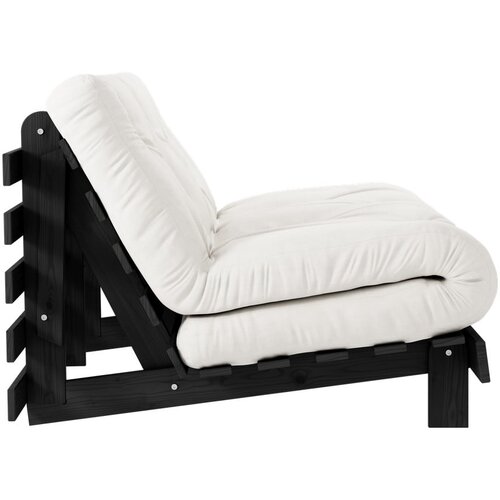 Karup Design Kremno bela raztegljiva sedežna garnitura 140 cm Roots Black Night &amp;ndash; Slike
