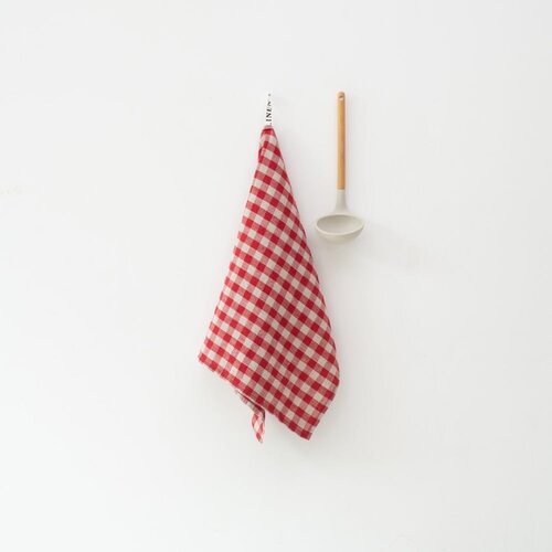 Linen Tales Lanena kuhinjska krpa 45x65 cm Red Gingham – Cijene