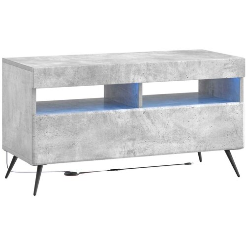  5-dijelni LED TV ormarić Betonska siva Konstruirano drvo - Betonska siva 81 cm Slike