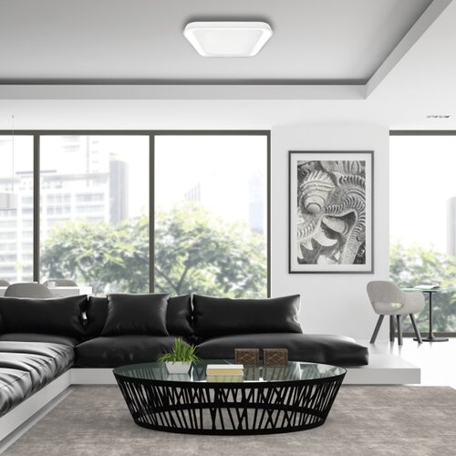  Plafonsko LED svetlo QUADRO, prigu&amp;scaron;iva, 38W/230V 3000-6000K, belo + daljinski upravljač Slike