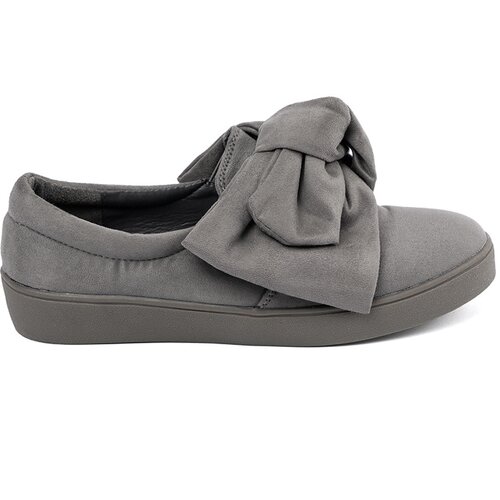SEASTAR Grey slip-on sneakers with bow Slike