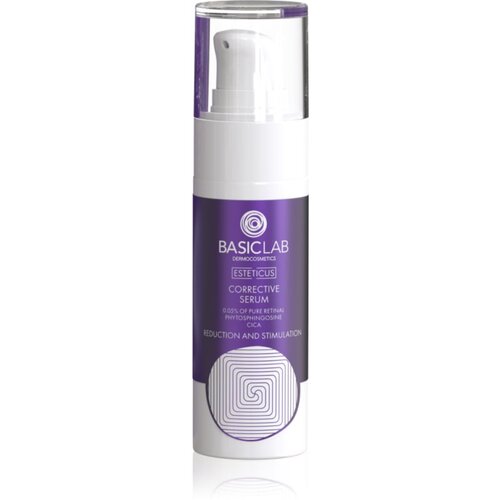 BasicLab Dermocosmetics Esteticus korekcijski serum proti pigmentnim madežem 0.05% Pure Retinal 30 ml Slike