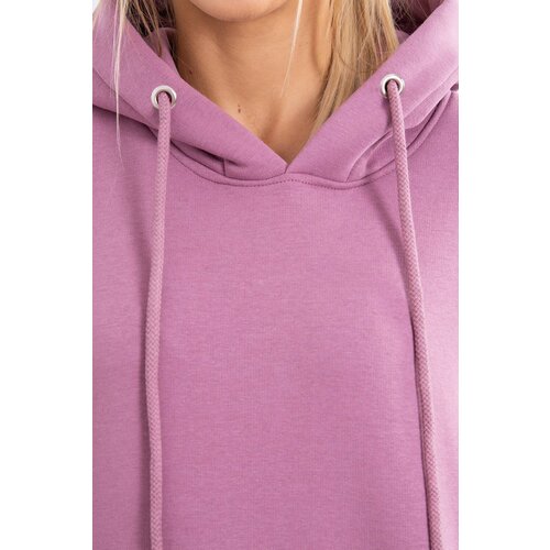 Kesi insulated sweatshirt with slits on the sides dark pink Cene