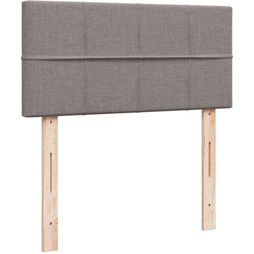  Krevet s oprugama i madracem smeđesivi 100 x 200 cm od tkanine Slike