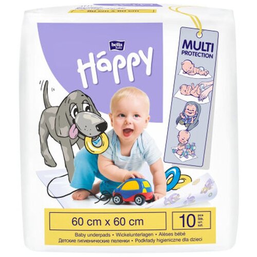 Bella Baby Happy Baby Happy Size L previjalne podloge za enkratno uporabo 60x60 cm 10 kos Slike