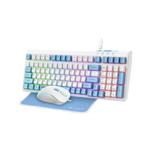 Havit KB897CM gejming kombo 3u1 belo-plava ( 66054 ) Slike
