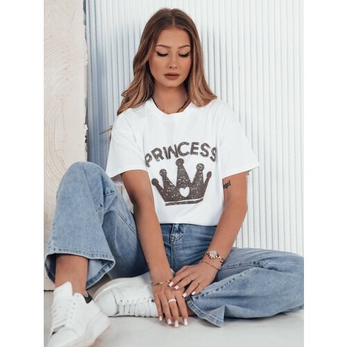 DStreet PRINCY women's T-shirt white Cene