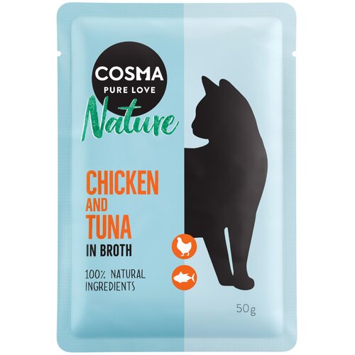 Cosma Nature v vrečki 6 x 50 g - Piščanec & piščančja šunka Cene