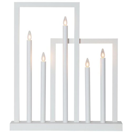 Eglo 410951 - Božićni svećnjak FRAME 5xE10/3W/230V beli Slike