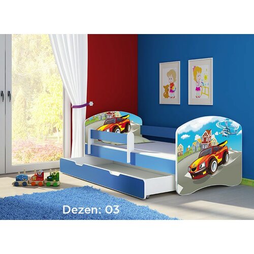 ACMA dečiji krevet ii 140x70 f + dušek 6 cm BLUE3 Cene