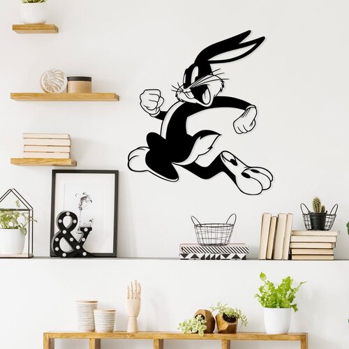 Wallity Zidna dekoracija Bugs Bunny 2, 62 x 70 cm, Crna Cene