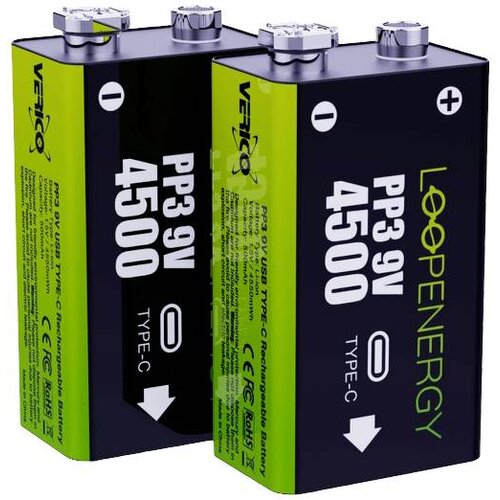 Verico LoopEnergy USB-C 9 V akumulator Li-Ion 500 mAh 7.4 V 2 kos, (20641335) Slike