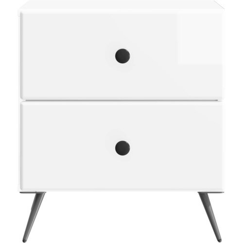  Noćni ormar Bijela visokog sjaja 43 x 34,5 x 47,5 cm Slike