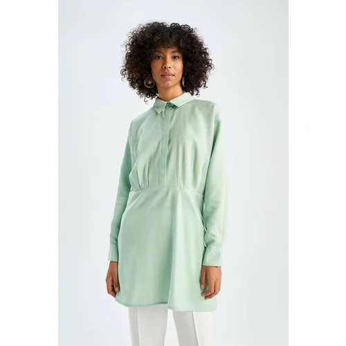 Defacto Relax Fit Long Sleeve Shirt Collar Long Sleeve Tunic