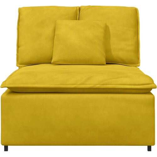  Modularna sofa s jastucima žuta 100 cm Slike