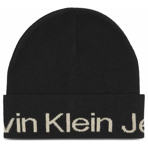 Calvin Klein Jeans Kapa Logo Beanie K60K611271 Črna