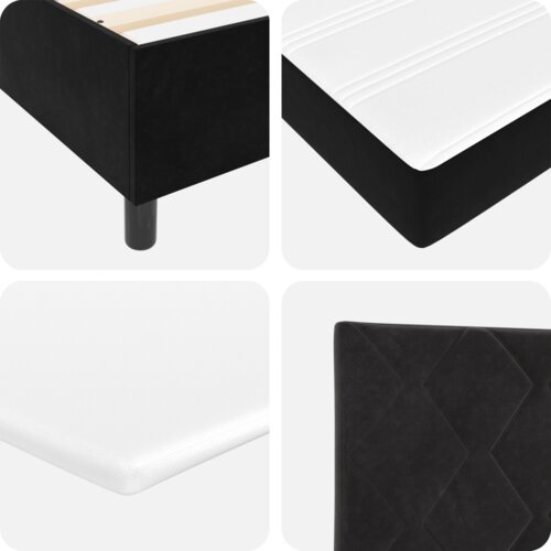 Box Spring Krevet s Madracem i Klupom Crni 80x200 cm Bar&amp;scaron;un Slike