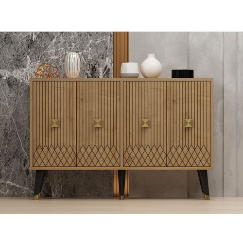 Woody Fashion Carbın - sapphire oak, gold sapphire oakgold console Slike