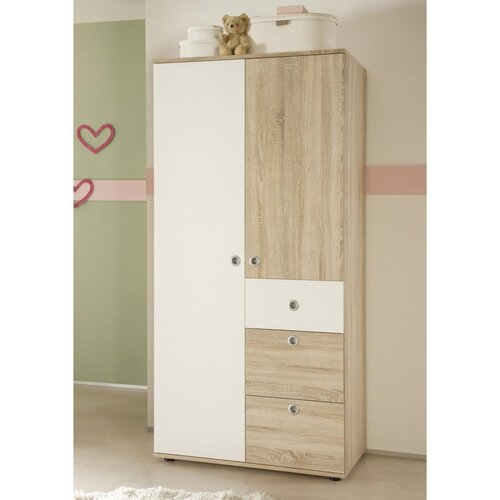 MID.YOU omara s klasičnimi vrati wiki baby, hrast, bela, &amp;scaron;. 90cm Slike