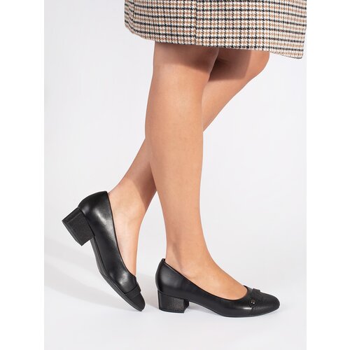 GOODIN Black women's low-heeled pumps Cijene