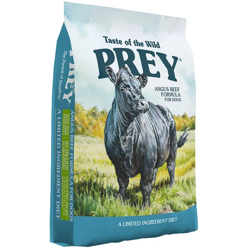 Taste of the Wild Prey govedina angus - Varčno pakiranje: 2 x 11,4 kg