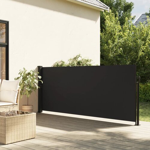vidaXL Zložljiva stranska tenda črna 120x500 cm Cene