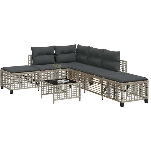  3-dijelni set kutne vrtnih sofa s jastucima od poliratana Cene