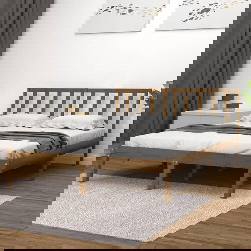 Furnova Posteljni okvir medeno rjav iz trdne borovine 200x200 cm, (21938482) Slike