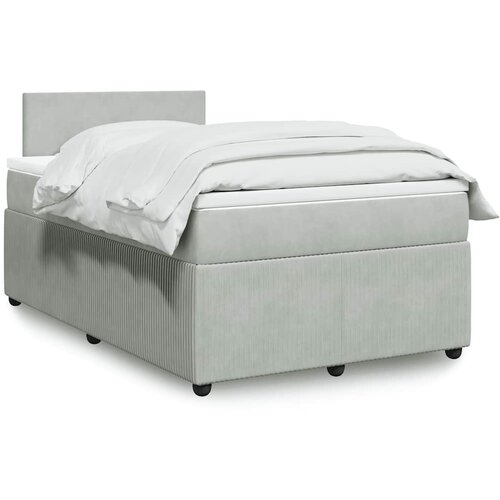 Box spring krevet s madracem svjetlosivi 120x200 cm bar&scaron;unasti Cijene